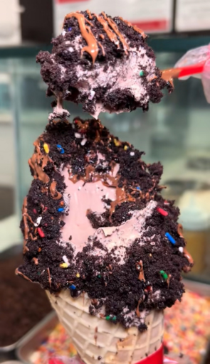 Chocolate Birthday Cake Ice Cream Cone