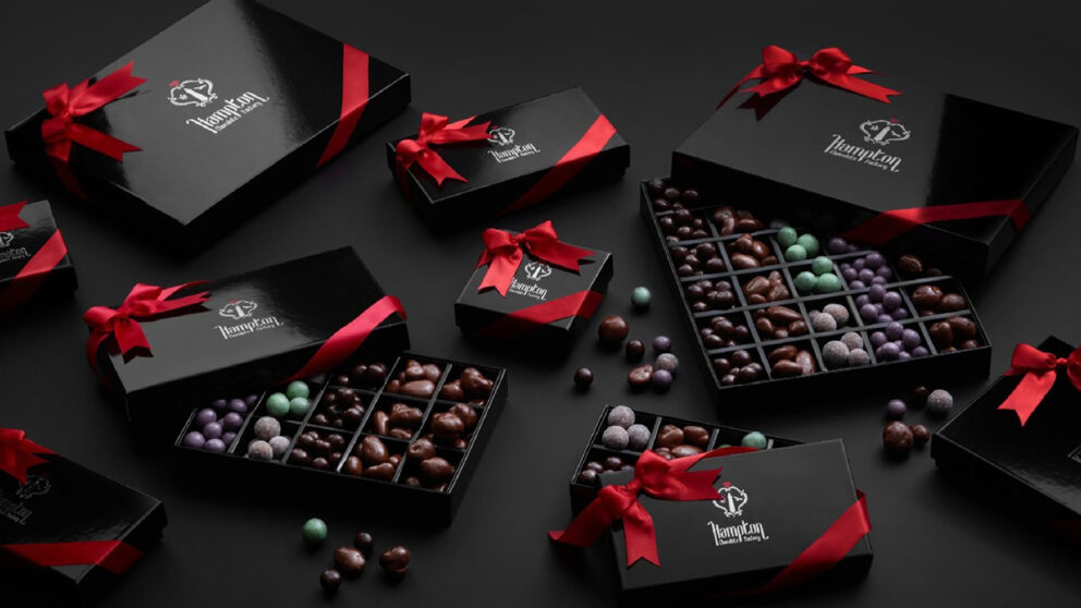 Hampton Chocolate Factory - open boxes of chocolate